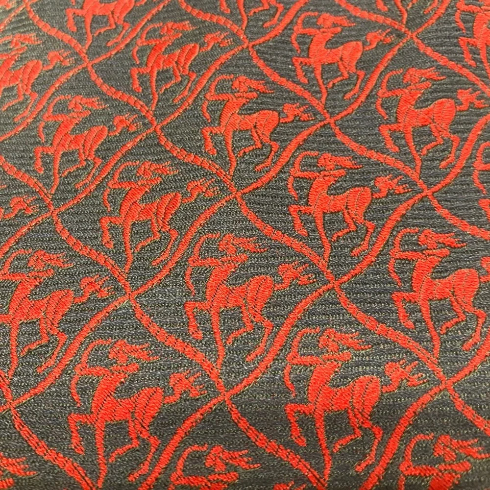 VTG Pierre Cardin Mens Silk Tie Sagittarius Zodiac Centaur Navy Red  Famous-Barr